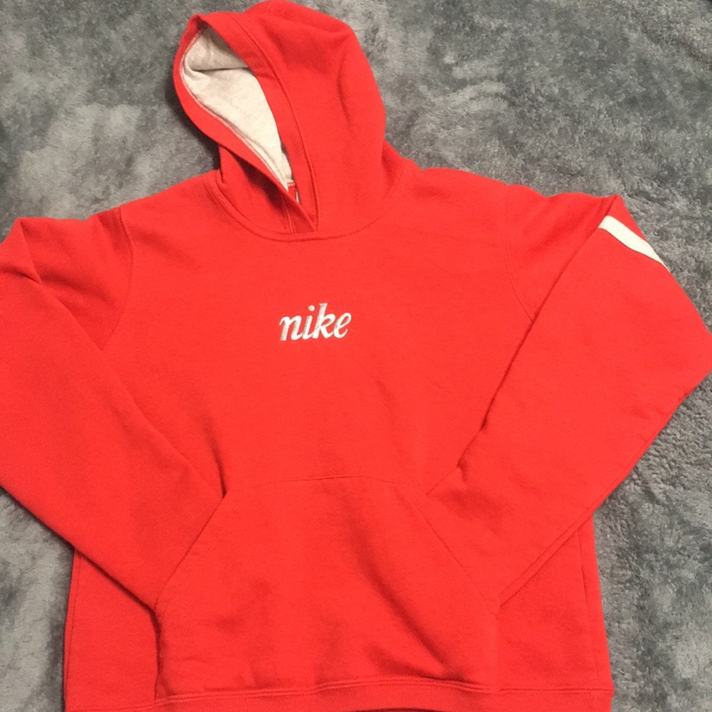Red Nike hoodie